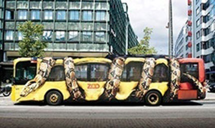 ابتکار دیدنی در تبلیغات اتوبوسی دانمارک (عکس)