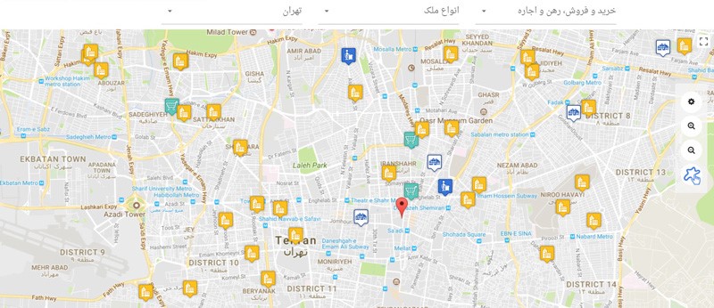 خرید و فروش خانه از روی نقشه ماهواره ای برای اولین بار در ایران.