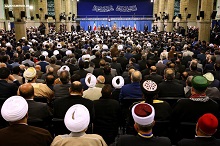 دیدار مسئولان نظام و میهمانان کنفرانس وحدت اسلامی‌ با مقام معظم رهبری