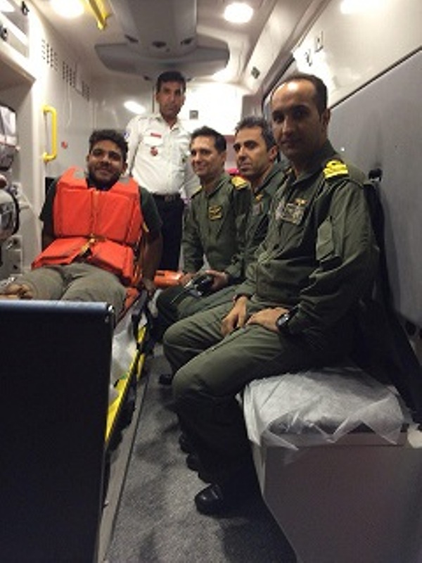 نجات ملوان هندی توسط نیروی دریایی ارتش ایران