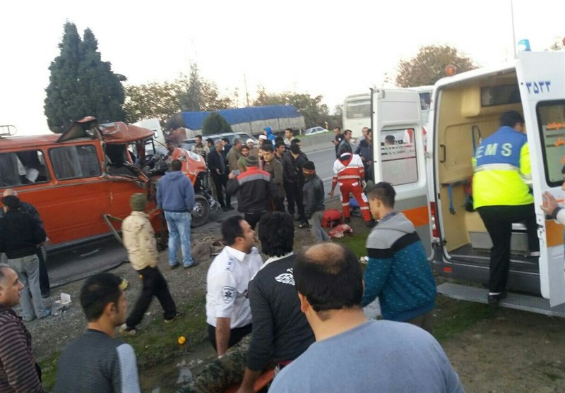 21 مصدوم حاصل 2 حادثه رانندگی در مازندران (+عکس)