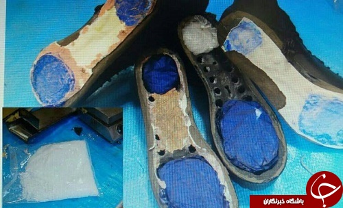 کشف ماده مخدر شیشه از داخل پاشنه کفش (عکس)