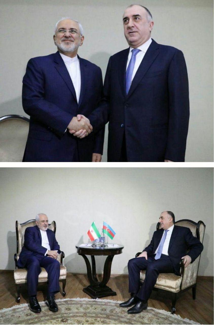 دیدار ظریف با وزیر خارجه آذربایجان (+عکس)