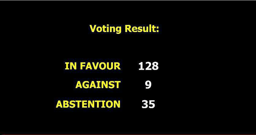 مجمع عمومی سازمان ملل: تصویب قطعنامه علیه انتقال سفارت آمریکا به قدس/ 128 رای مثبت در مقابل 9 رای مخالف