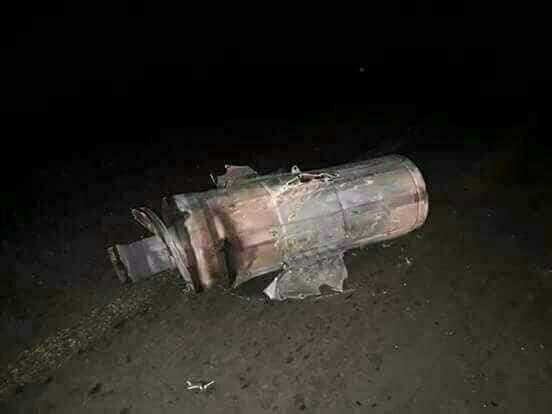 لاشه موشک شلیک شده به سمت سوریه (عکس)