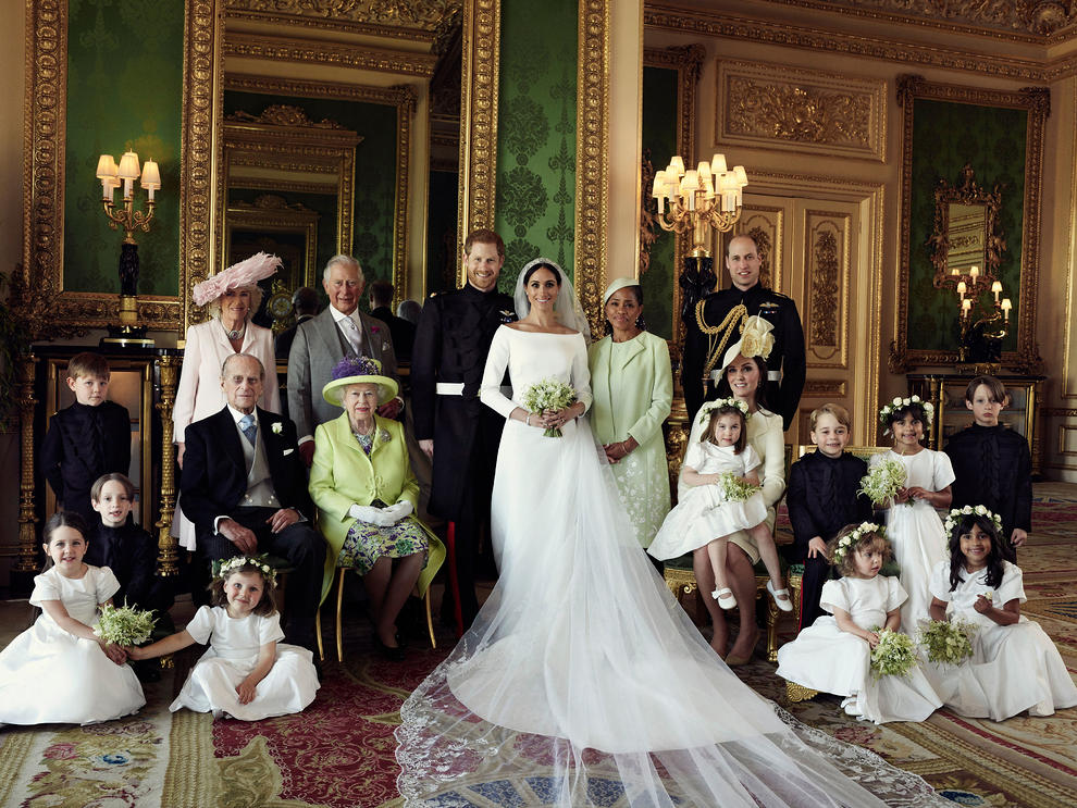 خانواده سلطنتی بریتانیا در روز عروسی (عکس)