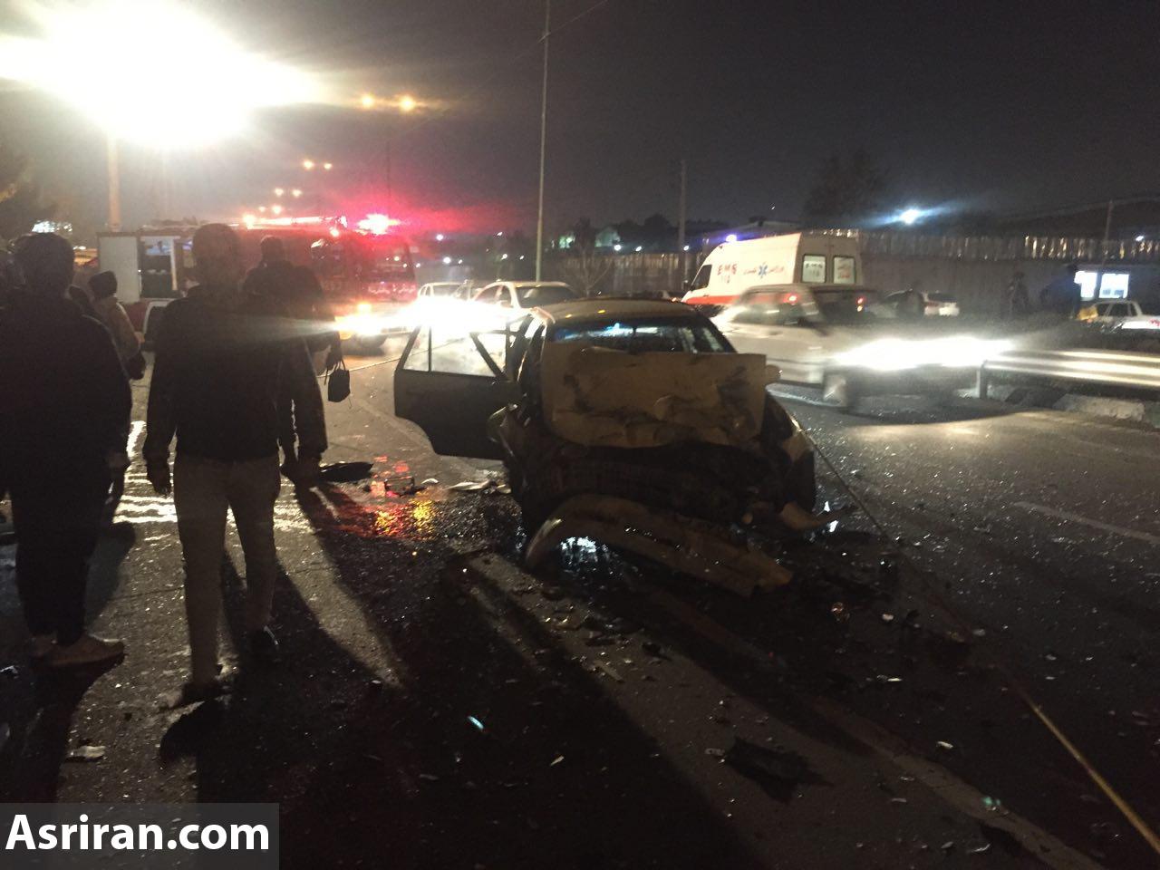 تصادف سنگین چندین خودرو در تهران  تعدادی کشته و زخمی  برجا گذاشت (+عکس)