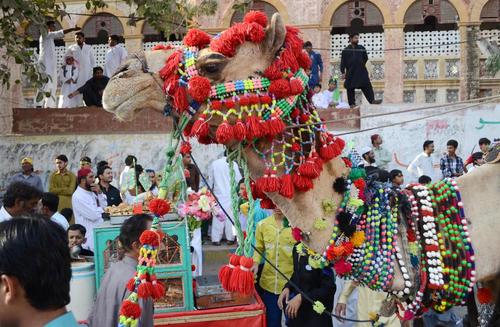 جشن سالگرد ولادت پیامبر اسلام در شهر حیدر آباد در ایالت سند پاکستان