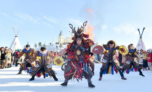 جشنواره زمستانی در منطقه مغولستان در شمال چین