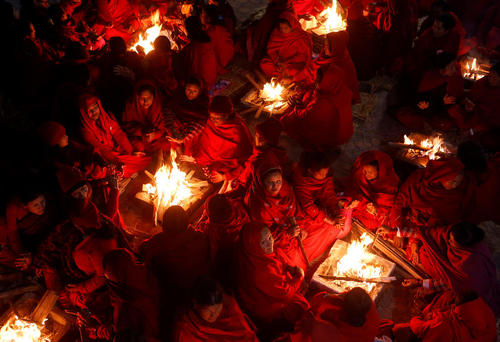 جشنواره آیینی هندوها در کاتماندو نپال