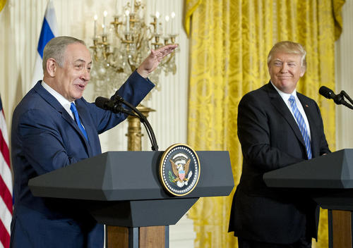 نشست خبری مشترک رهبران آمریکا و اسراییل در کاخ سفید