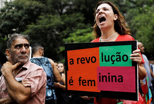 تظاهرات روز جهانی زن در سائوپائولو برزیل