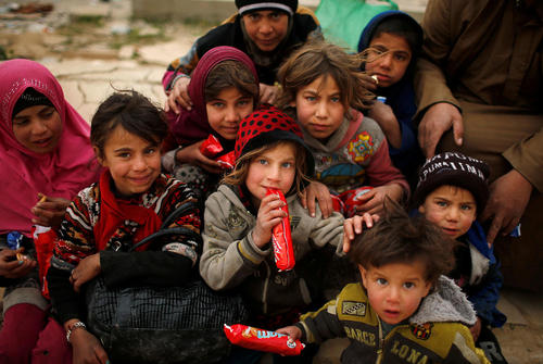کودکان آواره جنگی در مناطق غربی شهر موصل عراق