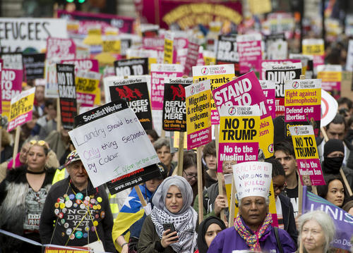 تظاهرات بر ضد نژاد پرستی در لندن