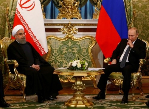 سفر حسن روحانی رئیس جمهور ایران به مسکو و دیدار با همتای روس خود در کاخ کرملین 