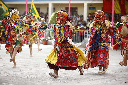 رقص آیینی در معبد بودایی ها در کاتماندو نپال