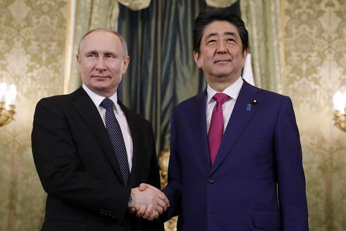 دیدار رهبران ژاپن و روسیه در مسکو