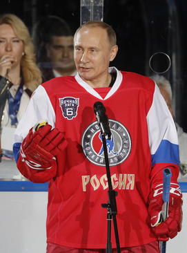 سخنرانی ولادیمیر پوتین در بازی فینال لیگ هاکی روی یخ روسیه – سوچی