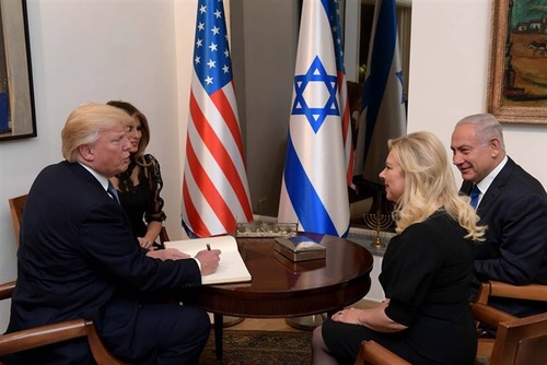 ترامپ در اقامتگاه نتانیاهو در قدس