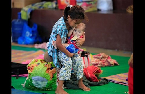 اردوگاه آوارگان جنگی گریخته از دست شبه نظامیان وابسته به داعش در جنوب فیلیپین