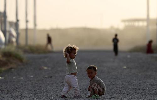 پناهجویان عراقی در یک اردوگاه در کردستان عراق