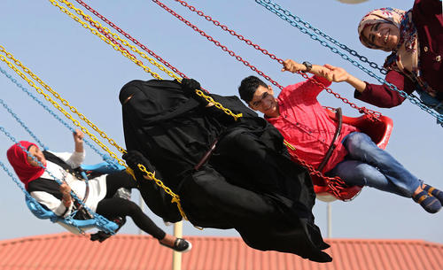 سومین روز تعطیلات عید فطر- پارکی در باریکه غزه