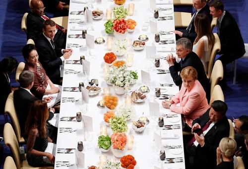 میز شام رهبران گروه بیست
