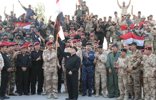 حضور نخست وزیر عراق برای اعلام آزادی موصل در این شهر