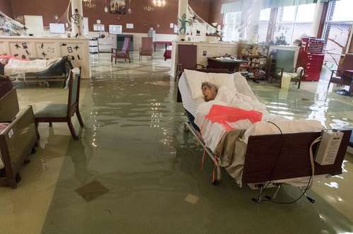 ساحل آرتور در ایالت تگزاس آمریکا در پی وقوع سیلاب ناشی از توفان هاروی
