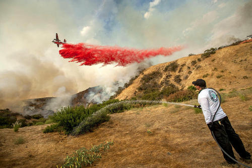 آتش سوزی جنگل ها و مراتع در کالیفرنیا آمریکا