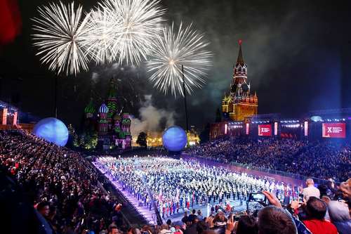 مراسم اختتامیه جشنواره جهانی موسیقی نظامی در شهر مسکو