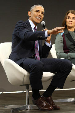 سخنرانی باراک اوباما رییس جمهور سابق آمریکا در کنفرانس سالانه بنیاد خیریه بیل و ملیندا گیتس در نیویورک