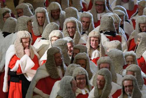 قضات دادگاه عالی بریتانیا در مراسم آغاز سال قانونی این کشور-  کلیسای وست مینستر در لندن
