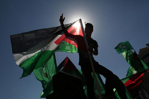 شادمانی از توافق آشتی بین دو گروه فلسطینی فتح و حماس – باریکه غزه