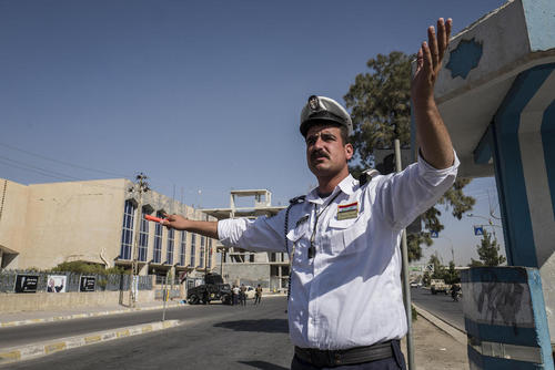 استقرار پلیس راهنمایی و رانندگی عراق در شهر کرکوک