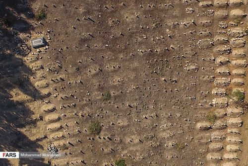 تصاویر هوایی از روستای زلزله‌زده کوئیک