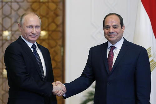 دیدار دیروز رهبران مصر و روسیه در قاهره