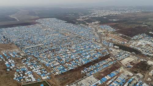 تصویری هوایی از اردوگاه 