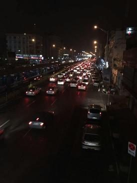  ترافیک ایجاد شده در خیابان آزادی تهران