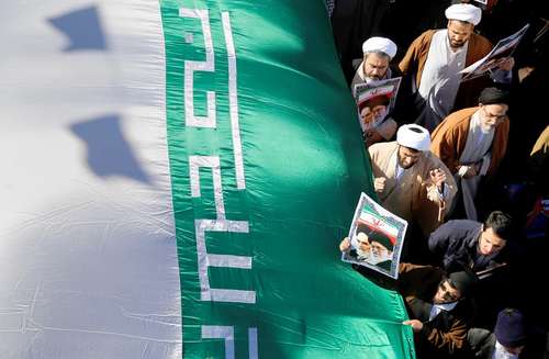 عکس خبرگزاری آناتولی ترکیه از تظاهرات دیروز بر ضد ناآرامی‌های اخیر ایران در شهر قم