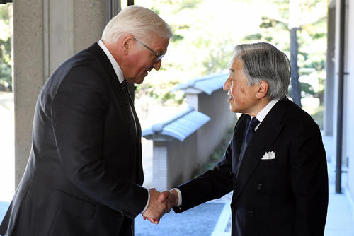 دیدار رییس جمهوری آلمان با امپراتور ژاپن در توکیو