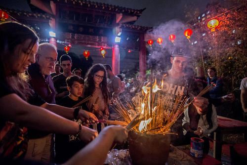 جشن سال نو چینی در معبد لوهان در شهر سائوپائولو برزیل