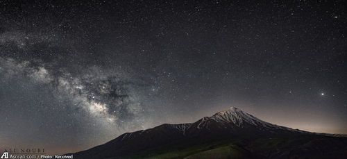 کوه دماوند و راه شیری/ عکاس: علی نوری