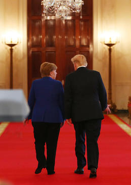 دیدار رهبران آمریکا و آلمان در کاخ سفید/ خبرگزاری آلمان