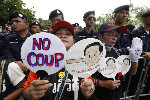 تظاهرات بر ضد نخست وزیر تایلند در چهارمین سالگرد کودتای نظامی در این کشور/ بانکوک