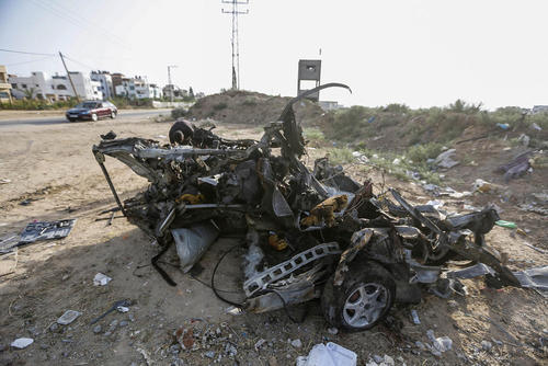 حمله هوایی اسراییل به یک خودرو در منطقه شجاعیه در شرق باریکه غزه