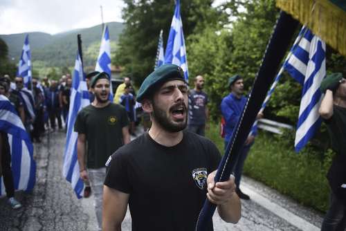 تظاهرات ملی گرایان یونانی بر ضد توافق اخیر این کشور با مقدونیه بر سر نام کشور مقدونیه/ آسوشیتدپرس