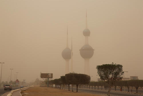 توفان شن در شهر کویت / شینهوا