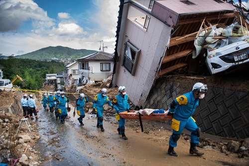   صدمات سیل و رانش زمین در جزایر کومانو و کوراشیکی ژاپن/ خبرگزاری فرانسه