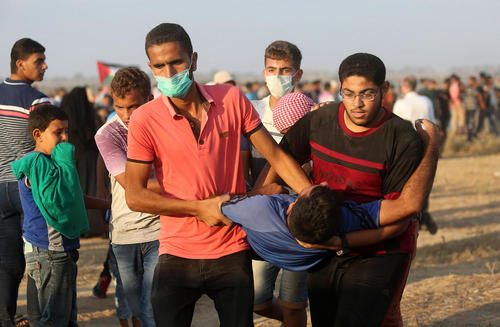 تظاهرات هفتگی ضد اسراییلی در مرز غزه با اسراییل